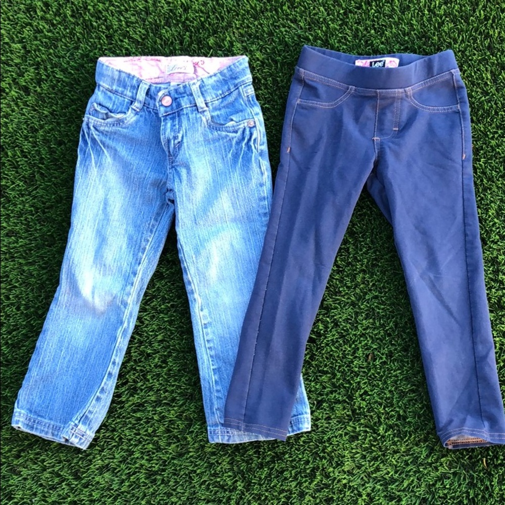 Girls 4T Levi’s and Lee jeans bundle